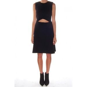 SUNO Cutout A-Line Dress Black 6